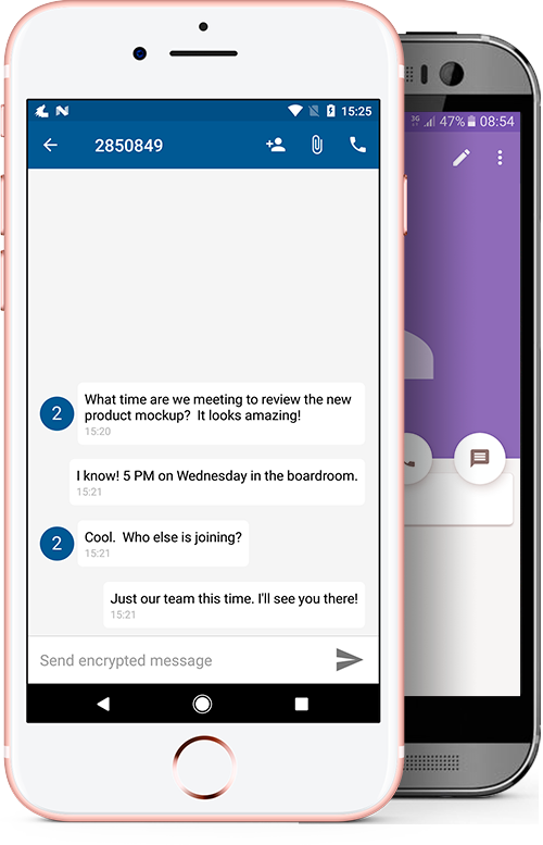 gov-nsa-phones Roka Com secure text messaging screenshot on smart phones